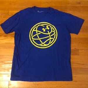 UA blue with yellow xl tee